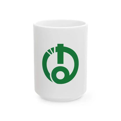 Flag of Aizubange Fukushima Variant (Japan) White Coffee Mug 15oz - Go Mug Yourself