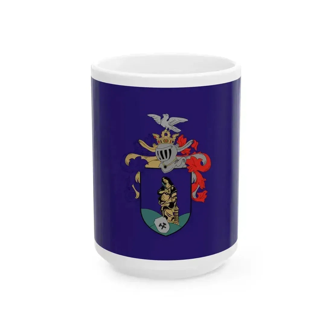 Flag of Ajka (Hungary) White Coffee Mug 15oz - Go Mug Yourself