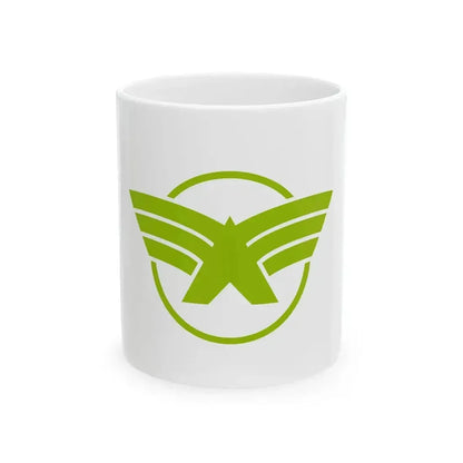 Flag of Aka Fukuoka (Japan) White Coffee Mug 11oz - Go Mug Yourself
