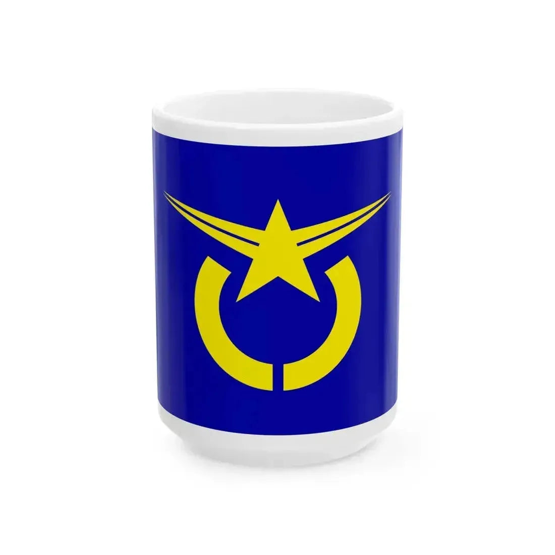 Flag of Akabira Hokkaido (Japan) White Coffee Mug 15oz - Go Mug Yourself
