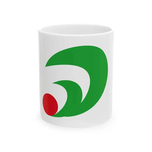 Flag of Akaiwa Okayama (Japan) White Coffee Mug 11oz - Go Mug Yourself