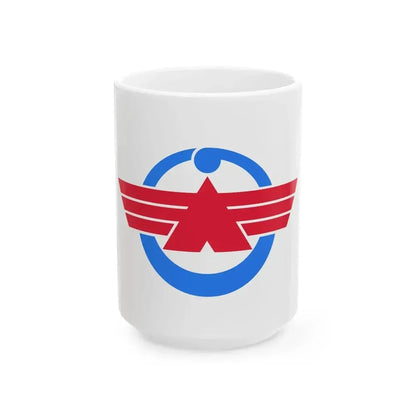 Flag of Akasaki Tottori 1954-2004 (Japan) White Coffee Mug 15oz - Go Mug Yourself