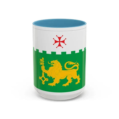 Flag of Akhaltsikhe Georgia - Accent Coffee Mug 15oz Light Blue - Go Mug Yourself