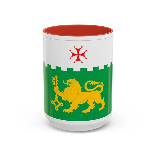 Flag of Akhaltsikhe Georgia - Accent Coffee Mug 15oz Red - Go Mug Yourself