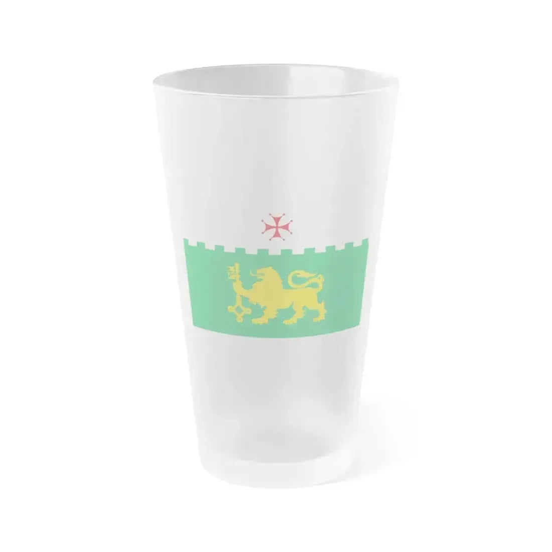 Flag of Akhaltsikhe Georgia - Frosted Pint Glass 16oz 16oz Frosted - Go Mug Yourself