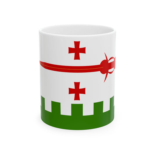 Flag of Akhaltsikhe Municipality (Georgia) White Coffee Mug-11oz-Go Mug Yourself