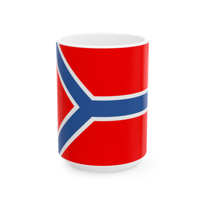 Flag of Akhmeta Municipality (Georgia) White Coffee Mug-15oz-Go Mug Yourself