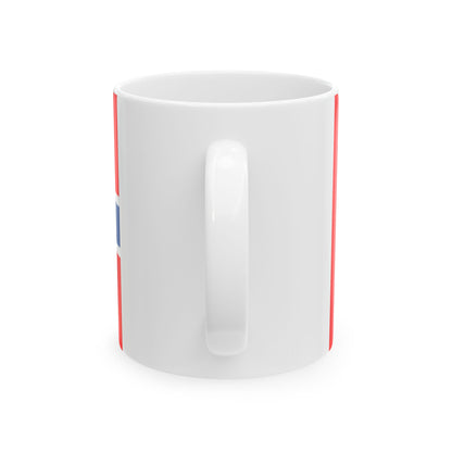 Flag of Akhmeta Municipality (Georgia) White Coffee Mug-Go Mug Yourself