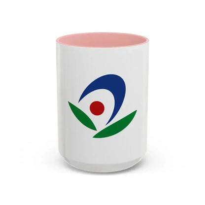 Flag of Akiruno Tokyo Japan - Accent Coffee Mug 15oz Pink - Go Mug Yourself