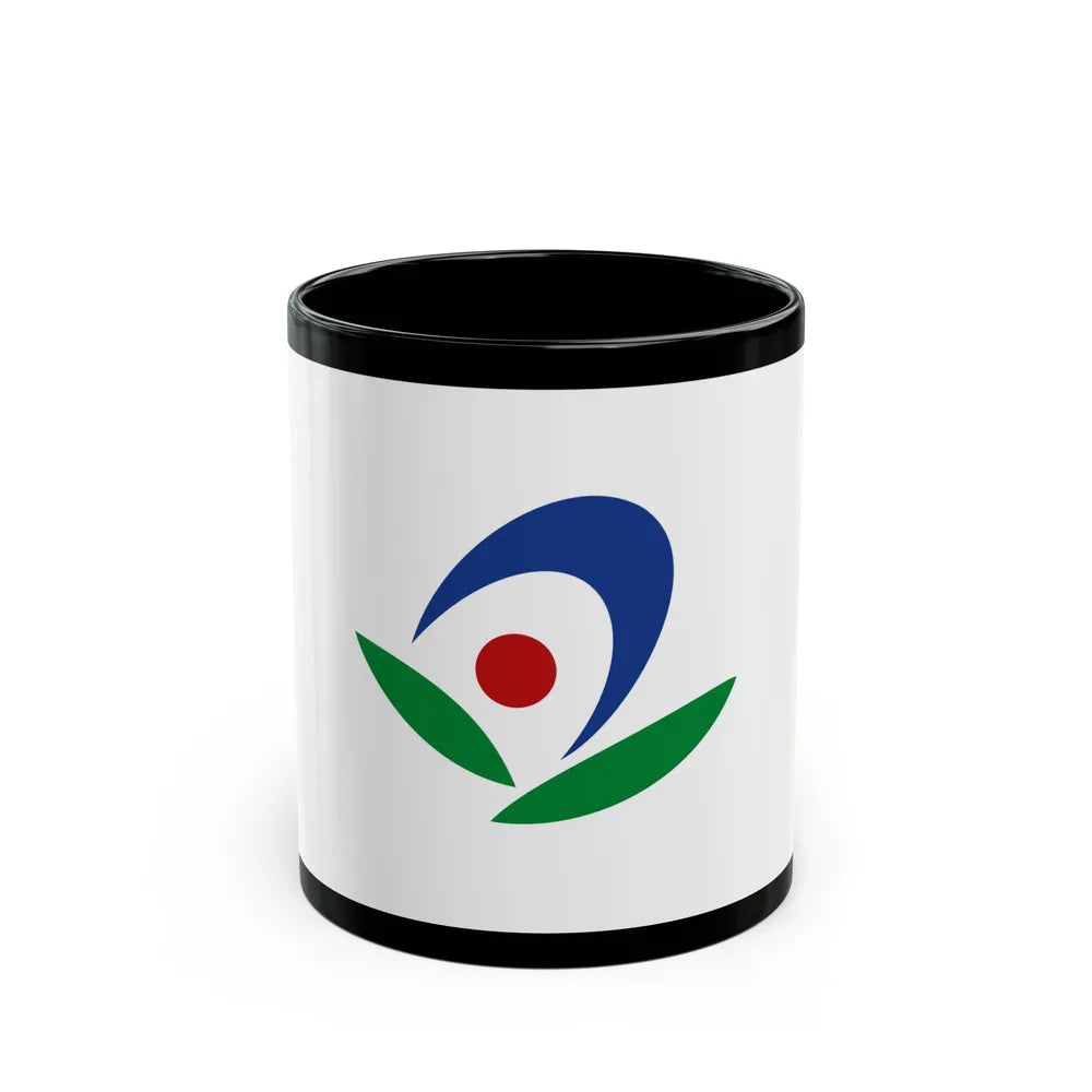 Flag of Akiruno Tokyo Japan - Black Coffee Mug-11oz-Go Mug Yourself