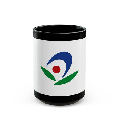 Flag of Akiruno Tokyo Japan - Black Coffee Mug-15oz-Go Mug Yourself