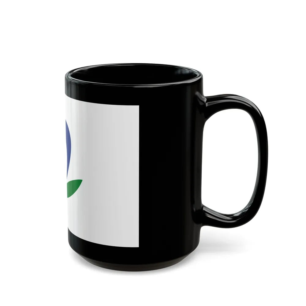 Flag of Akiruno Tokyo Japan - Black Coffee Mug-Go Mug Yourself