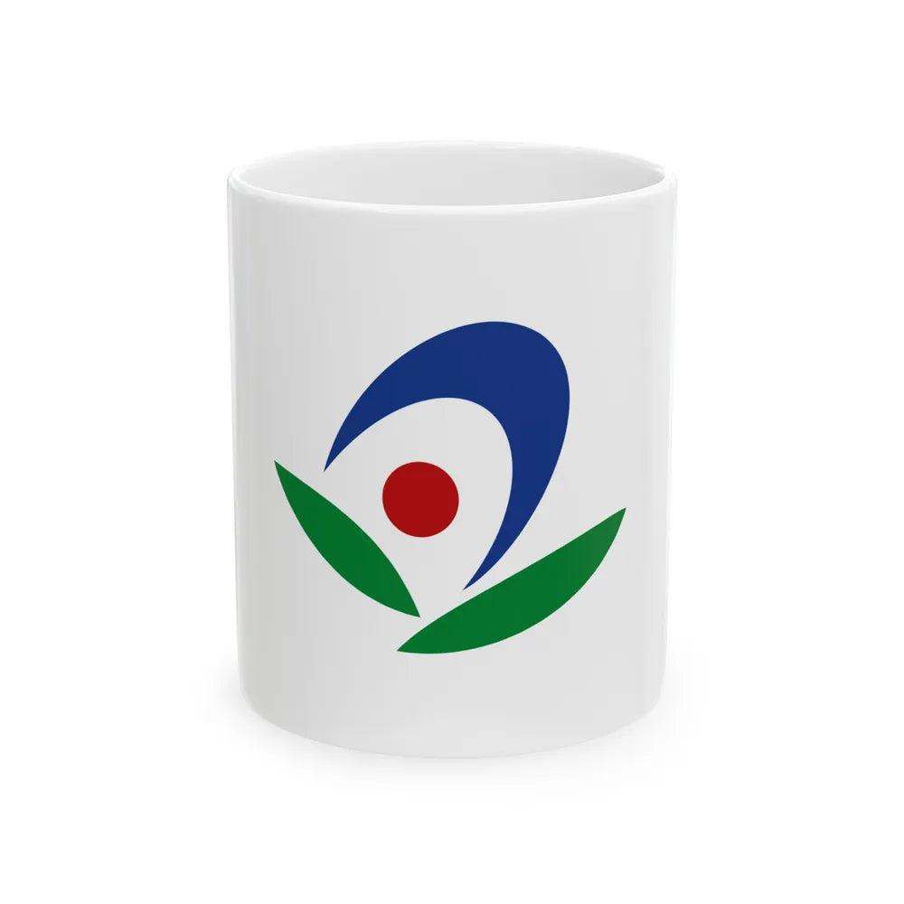 Flag of Akiruno Tokyo Japan - White Coffee Mug-11oz-Go Mug Yourself