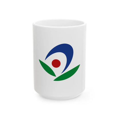 Flag of Akiruno Tokyo Japan - White Coffee Mug-15oz-Go Mug Yourself