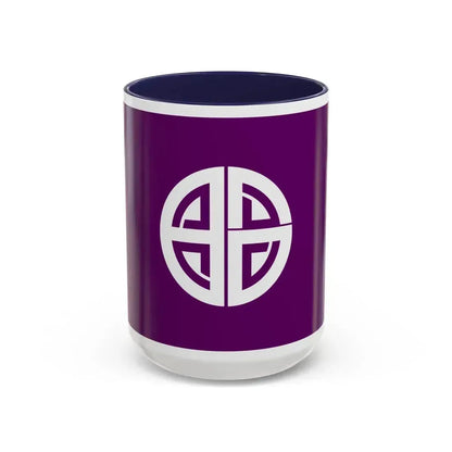 Flag of Akishima Tokyo Japan - Accent Coffee Mug 15oz Navy - Go Mug Yourself