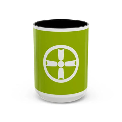 Flag of Akita Akita Japan - Accent Coffee Mug 15oz Black - Go Mug Yourself