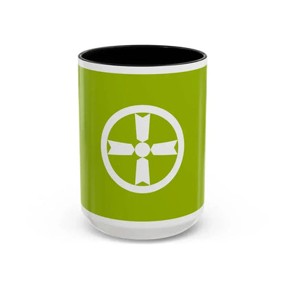 Flag of Akita Akita Japan - Accent Coffee Mug 15oz Black - Go Mug Yourself