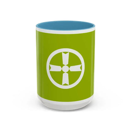 Flag of Akita Akita Japan - Accent Coffee Mug 15oz Light Blue - Go Mug Yourself