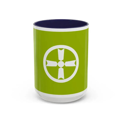 Flag of Akita Akita Japan - Accent Coffee Mug 15oz Navy - Go Mug Yourself