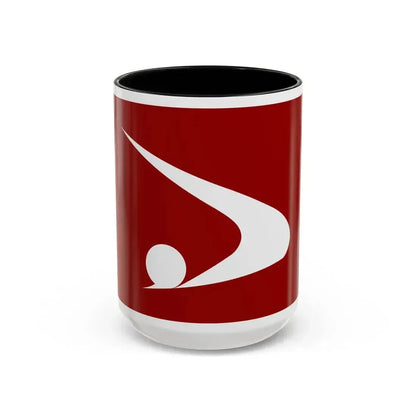 Flag of Akita Prefecture Japan - Accent Coffee Mug 15oz Black - Go Mug Yourself