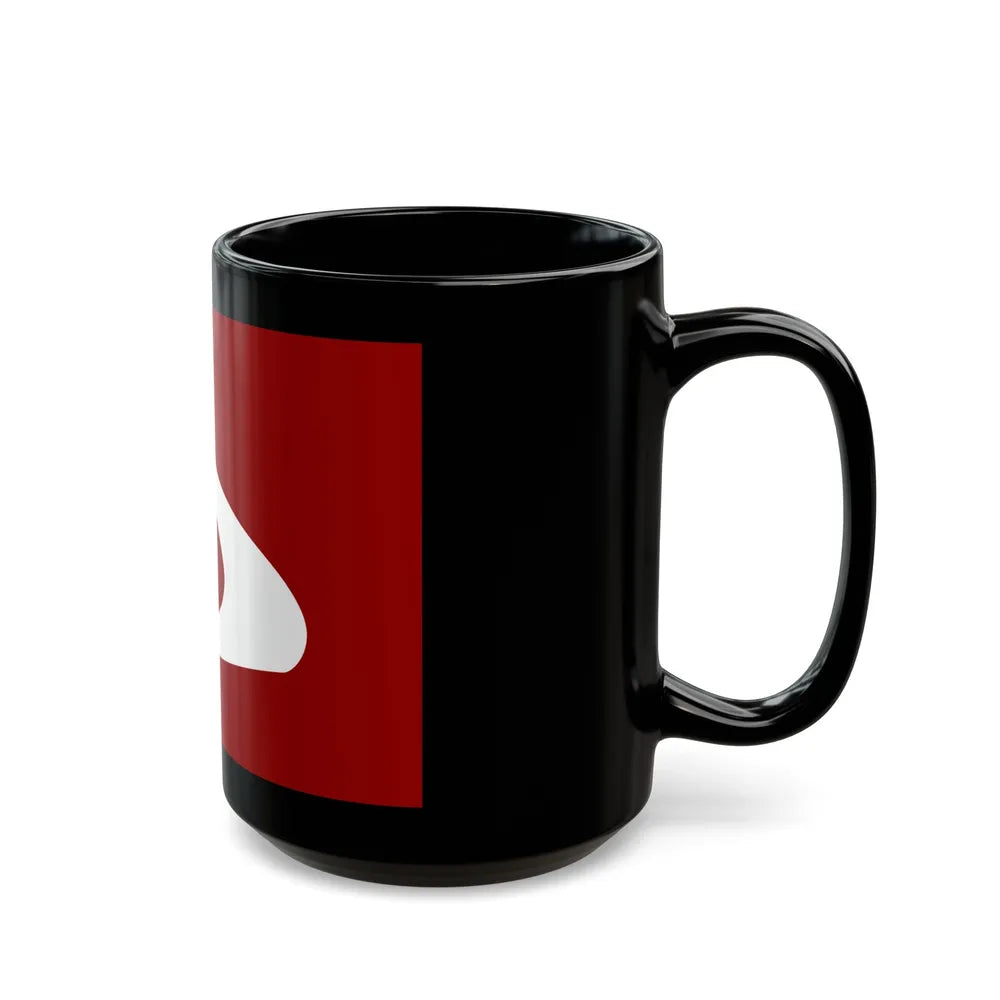 Flag of Akita Prefecture Japan - Black Coffee Mug-Go Mug Yourself