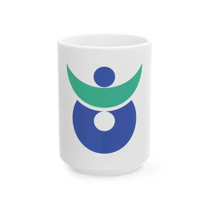 Flag of Akitakata Hiroshima (Japan) White Coffee Mug 15oz - Go Mug Yourself
