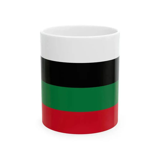 Flag of al-Mountada al-Adabi (Oman) White Coffee Mug 11oz - Go Mug Yourself