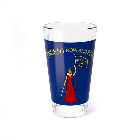 Flag of Alabama 1861 obverse (United States) Pint Glass 16oz 16oz - Go Mug Yourself