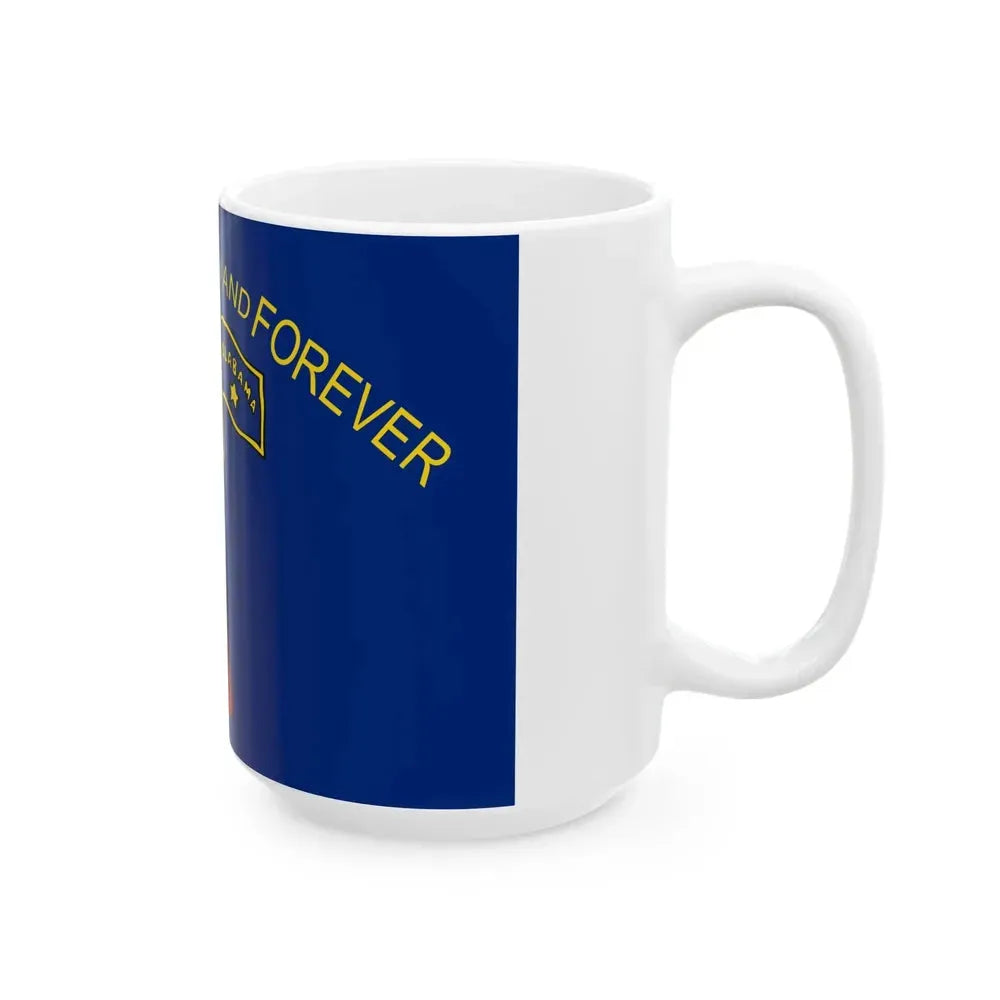 Flag of Alabama 1861 obverse (United States) White Coffee Mug - Go Mug Yourself