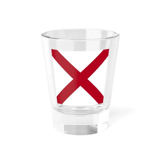 Flag of Alabama square (United States) Shot Glass 1.5oz 1.5oz - Go Mug Yourself