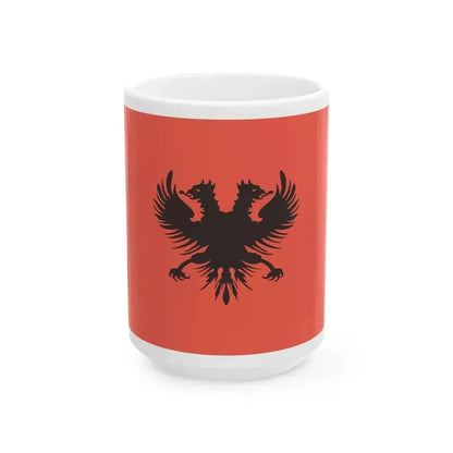 Flag of Aladro Kastrioti 1902 (Albania) White Coffee Mug 15oz - Go Mug Yourself