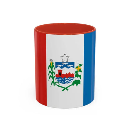Flag of Alagoas Brazil - Accent Coffee Mug 11oz Red - Go Mug Yourself