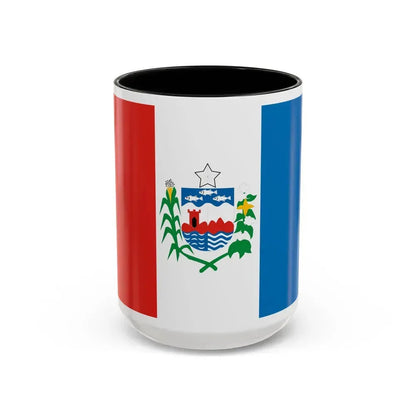 Flag of Alagoas Brazil - Accent Coffee Mug 15oz Black - Go Mug Yourself
