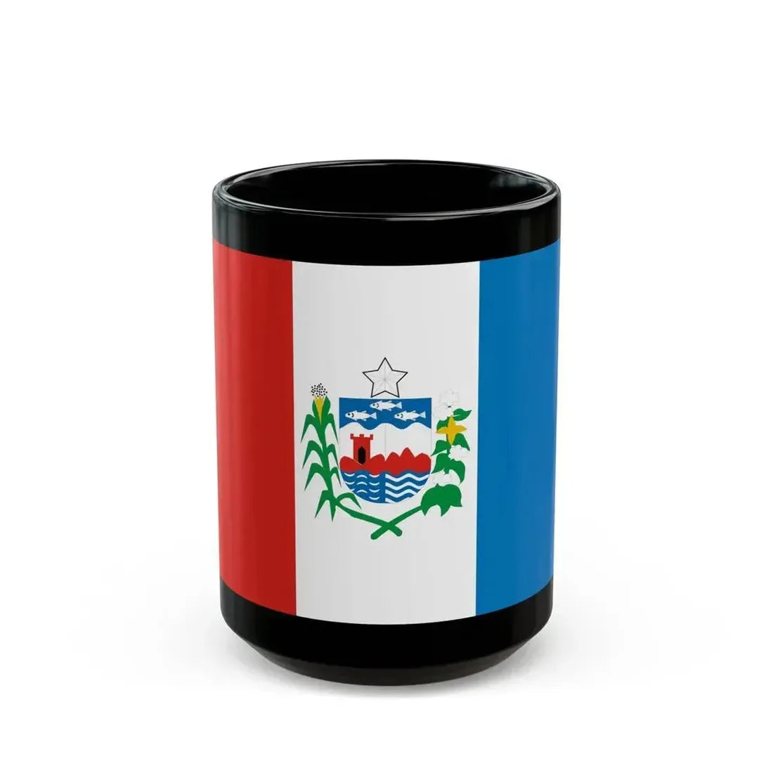 Flag of Alagoas Brazil - Black Coffee Mug 15oz - Go Mug Yourself