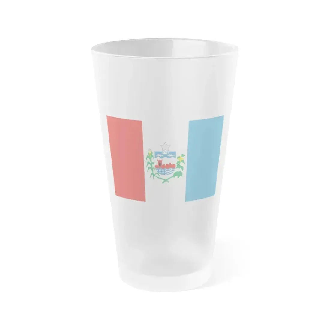 Flag of Alagoas Brazil - Frosted Pint Glass 16oz 16oz Frosted - Go Mug Yourself