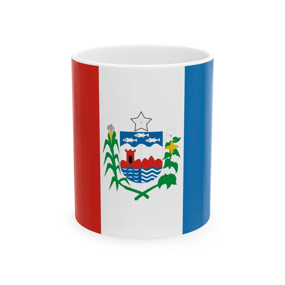 Flag of Alagoas Brazil - White Coffee Mug-11oz-Go Mug Yourself