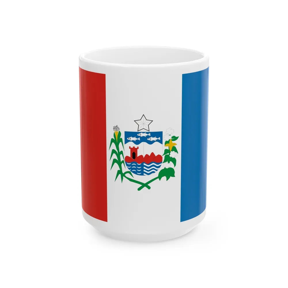 Flag of Alagoas Brazil - White Coffee Mug-15oz-Go Mug Yourself