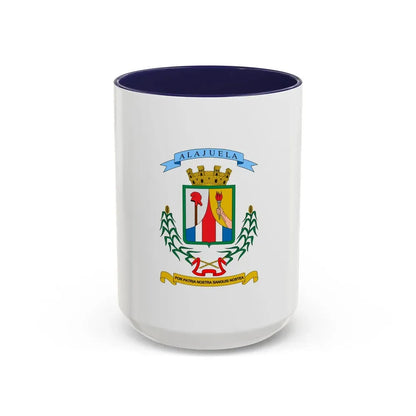 Flag of Alajuela Province Costa Rica - Accent Coffee Mug 15oz Navy - Go Mug Yourself
