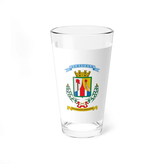 Flag of Alajuela Province Costa Rica - Pint Glass 16oz-16oz-Go Mug Yourself