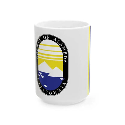 Flag of Alameda County California (United States) White Coffee Mug 15oz - Go Mug Yourself