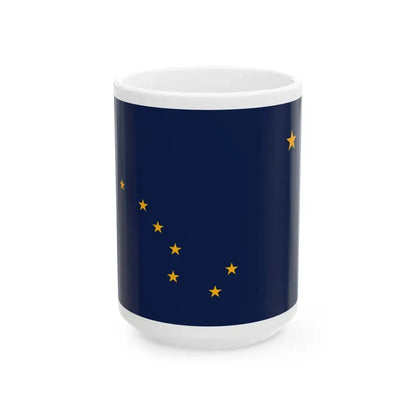 Flag of Alaska 3-2 (United States) White Coffee Mug 15oz - Go Mug Yourself