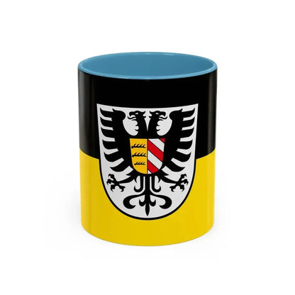 Flag of Alb Donau Kreis Germany - Accent Coffee Mug 11oz Light Blue - Go Mug Yourself