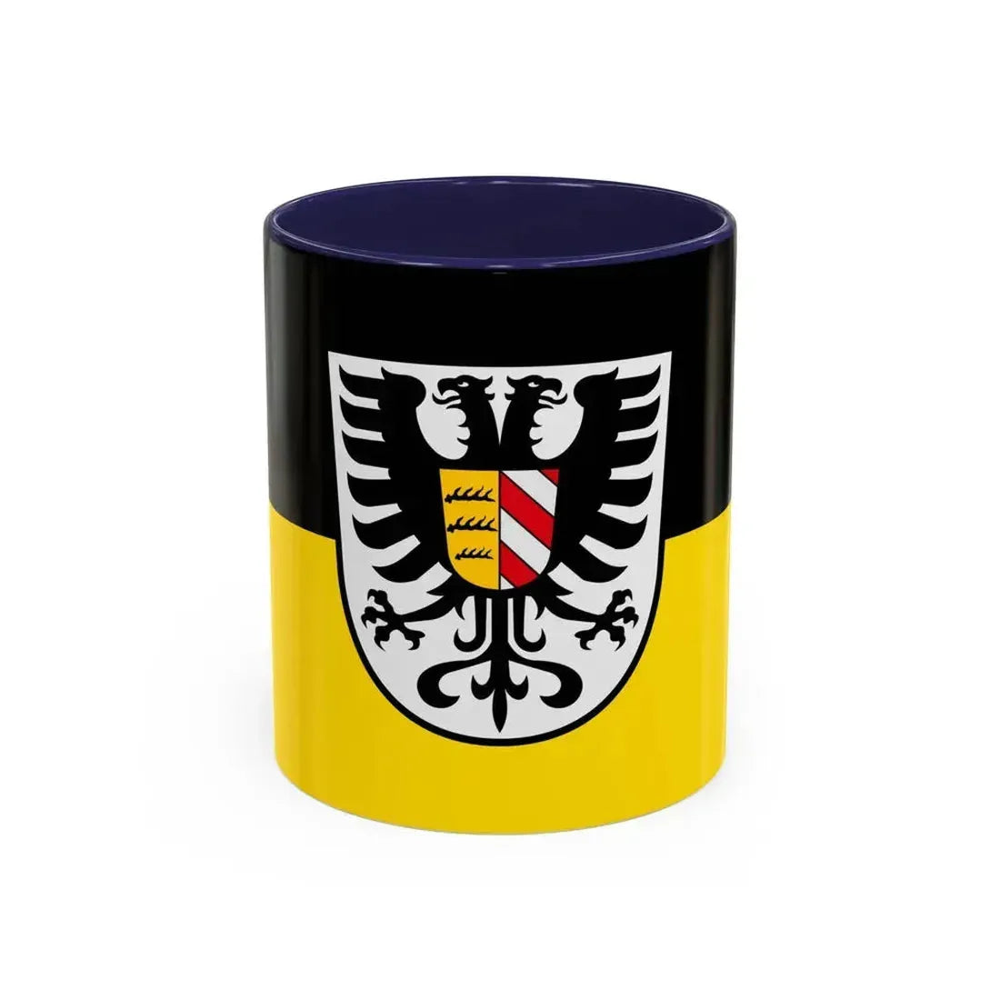 Flag of Alb Donau Kreis Germany - Accent Coffee Mug 11oz Navy - Go Mug Yourself