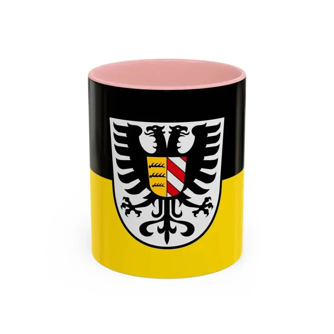 Flag of Alb Donau Kreis Germany - Accent Coffee Mug 11oz Pink - Go Mug Yourself
