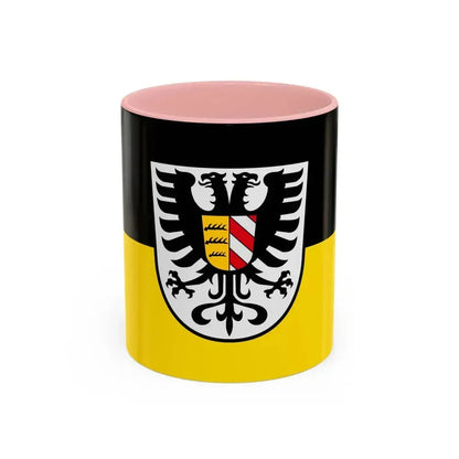 Flag of Alb Donau Kreis Germany - Accent Coffee Mug 11oz Pink - Go Mug Yourself