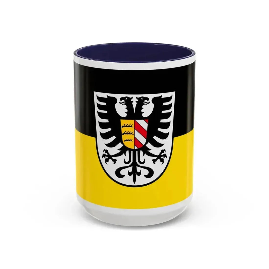Flag of Alb Donau Kreis Germany - Accent Coffee Mug 15oz Navy - Go Mug Yourself