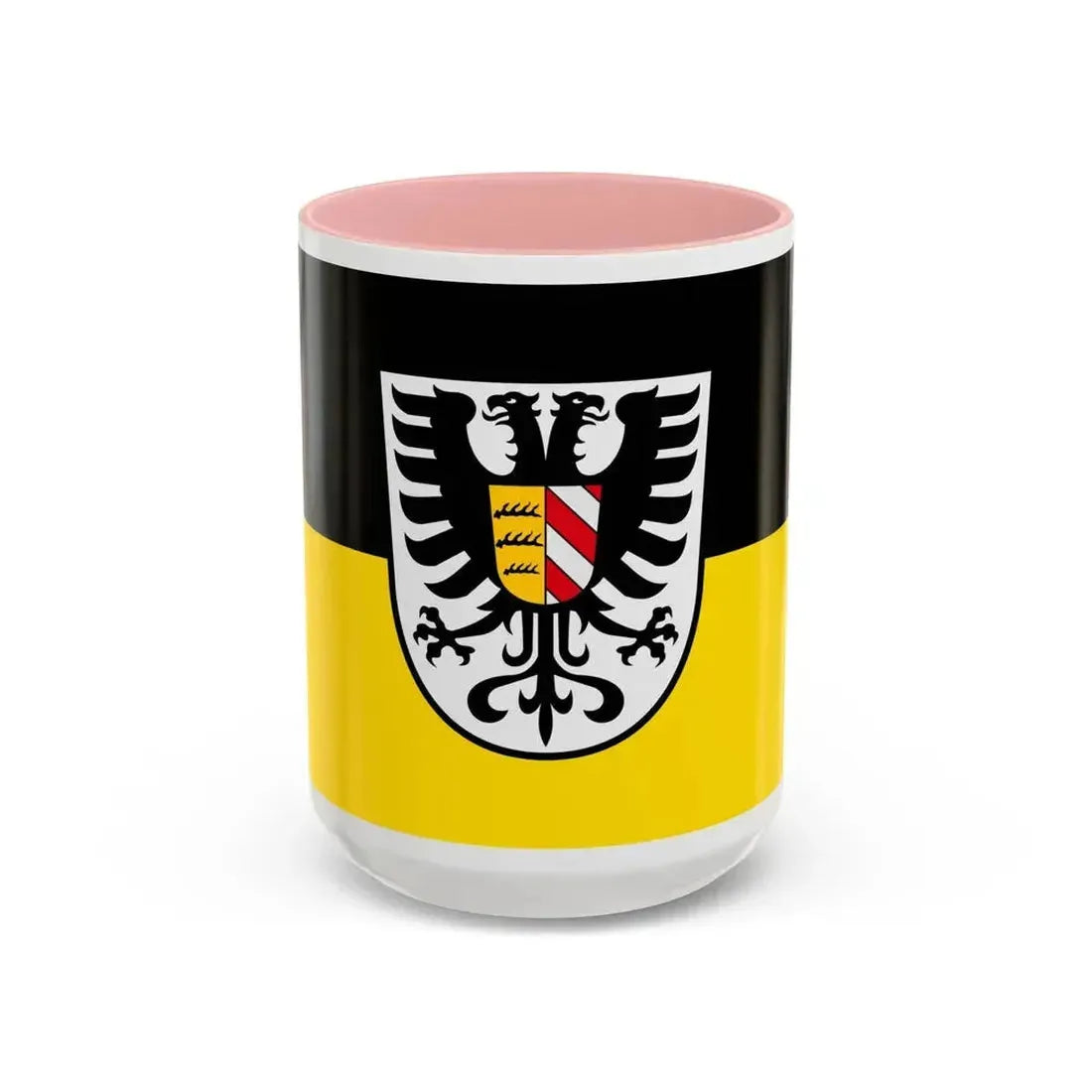 Flag of Alb Donau Kreis Germany - Accent Coffee Mug 15oz Pink - Go Mug Yourself