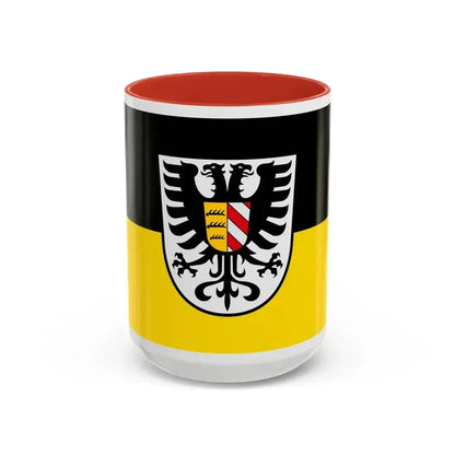 Flag of Alb Donau Kreis Germany - Accent Coffee Mug 15oz Red - Go Mug Yourself