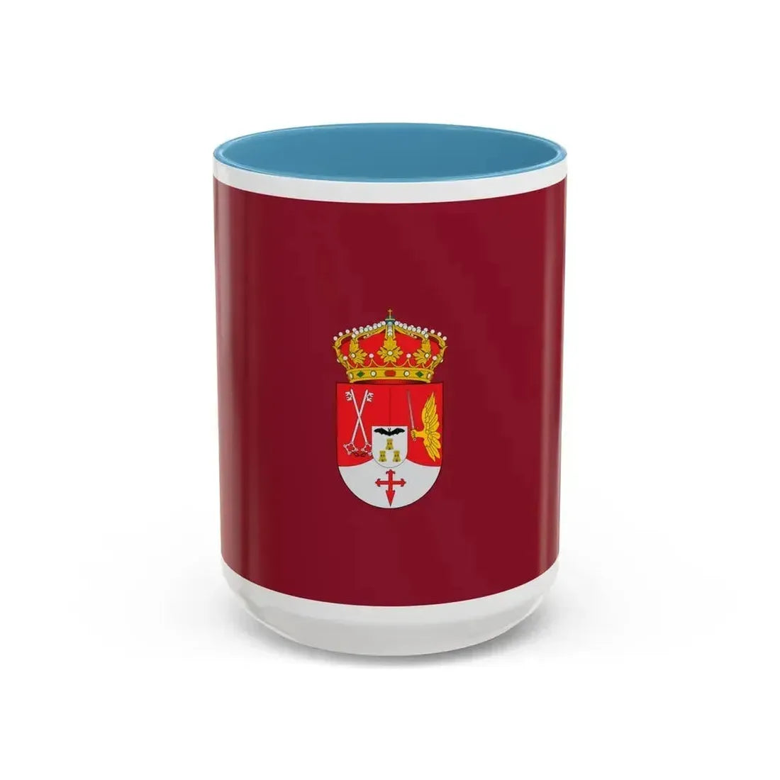 Flag of Albacete Spain - Accent Coffee Mug 15oz Light Blue - Go Mug Yourself