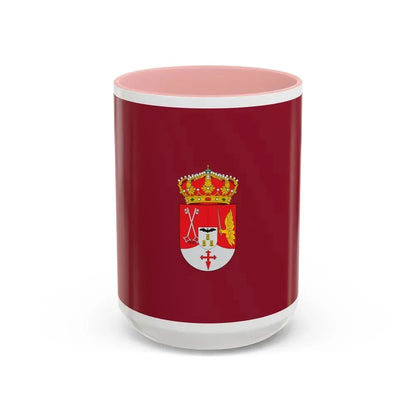 Flag of Albacete Spain - Accent Coffee Mug 15oz Pink - Go Mug Yourself
